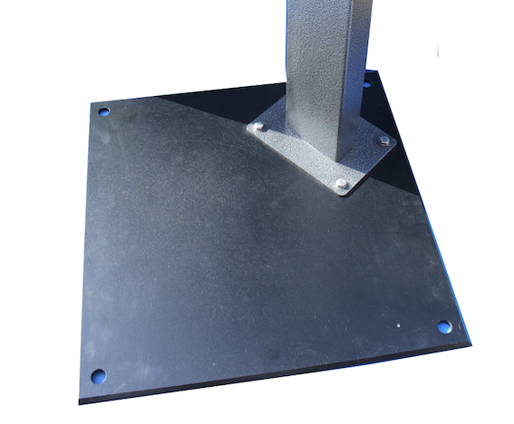 The optional heavy floor plate FP-001 for the floor-mounted stand